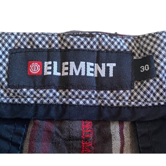 Element Mens Y2K 2010 Plaid Maroon & Gray Shorts Skater Brand Size 30 Inseam 9" - Picture 5 of 7